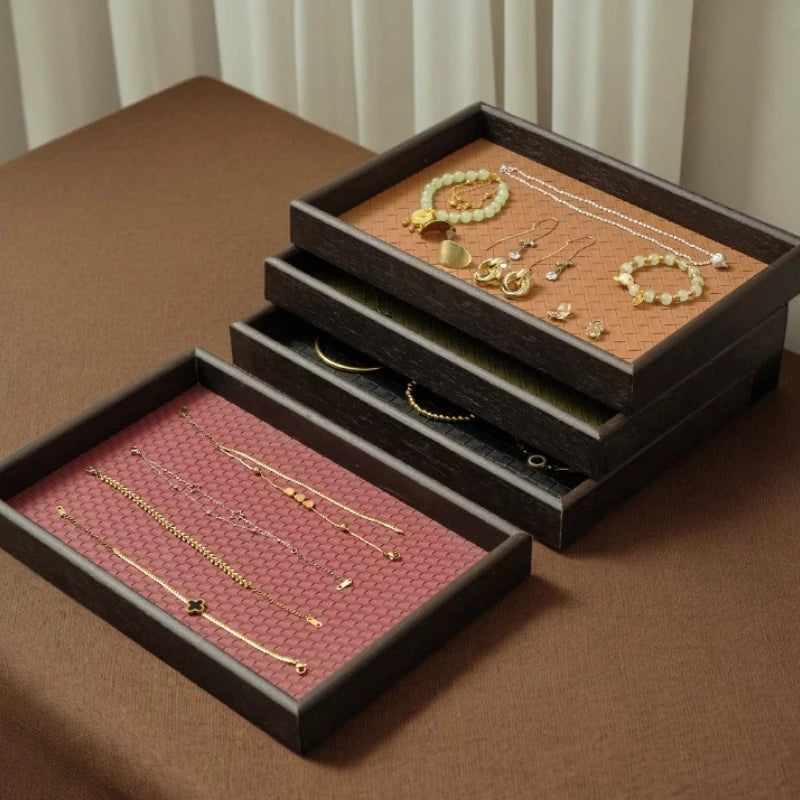 Wooden Vintage Jewelry Tray – Elegant Bedroom Organizer Decorative Wooden Tray Babs