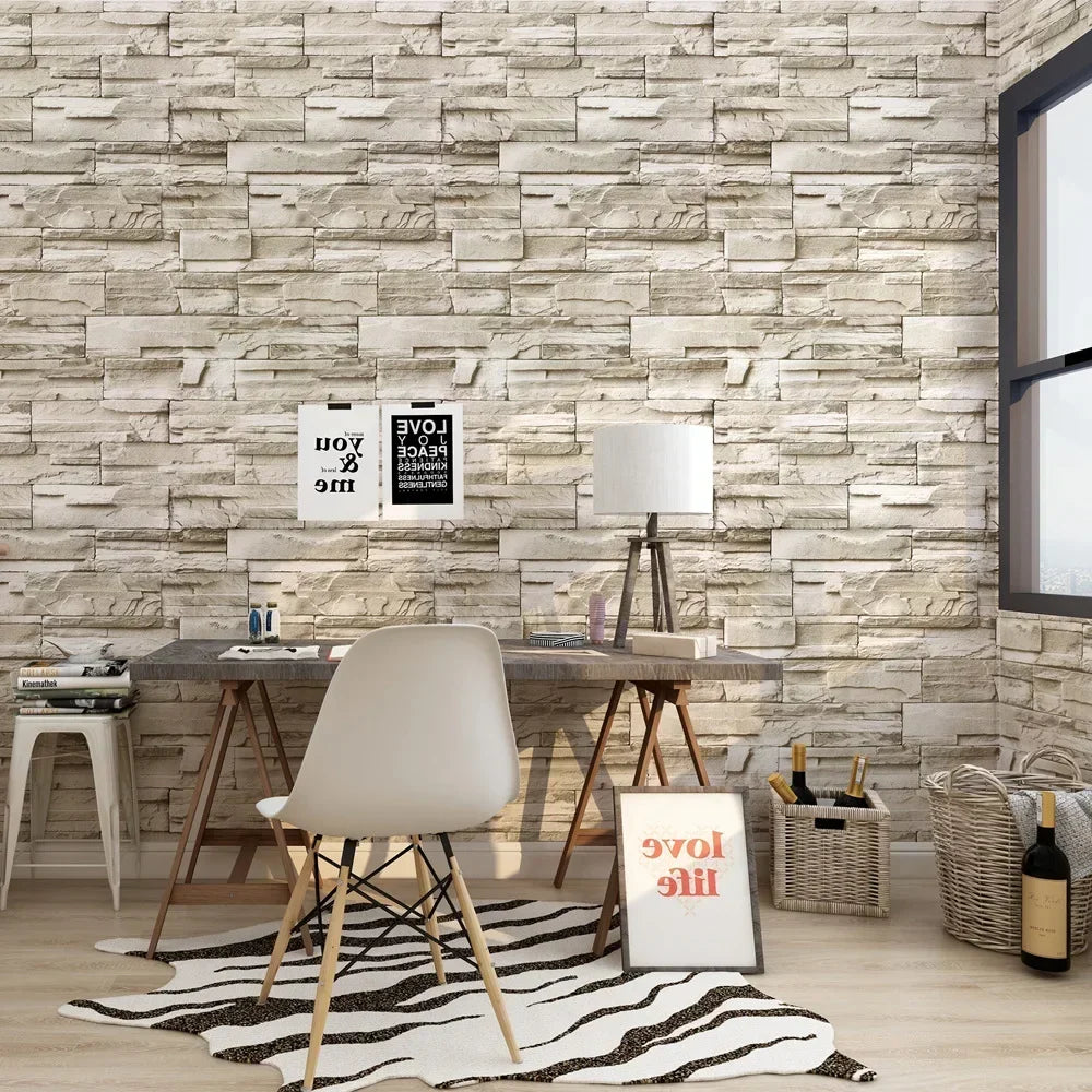 3D Faux Brick Peel & Stick Wallpaper – Self-Adhesive Vinyl Peel & Stick Wallpaper Babs
