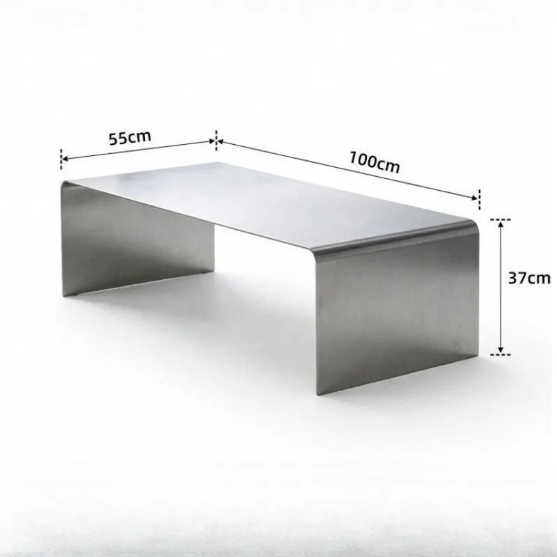 Stainless Steel Luxury Coffee Table | Modern Minimalist 130cm Coffee Table Babs 100X55X37CM
