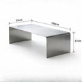Stainless Steel Luxury Coffee Table | Modern Minimalist 130cm Coffee Table Babs 100X55X37CM