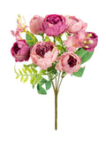Artificial Silk Peony Bouquet – Wedding & Home Décor Artificial Flower Bouquet Babs Deep Pink 1pc
