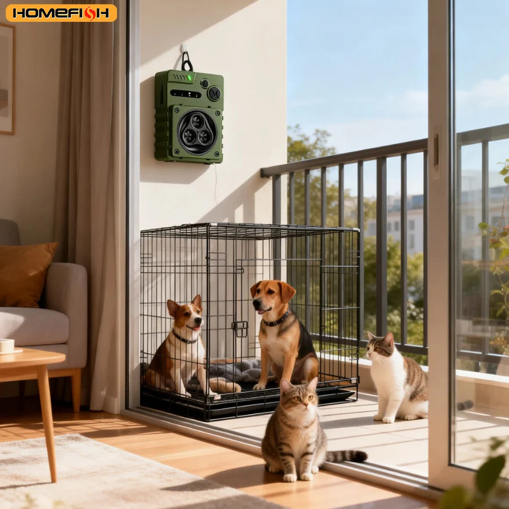 Ultrasonic Dog Bark Deterrent – Rechargeable HOMEFISH Device Bark Deterrent Babs