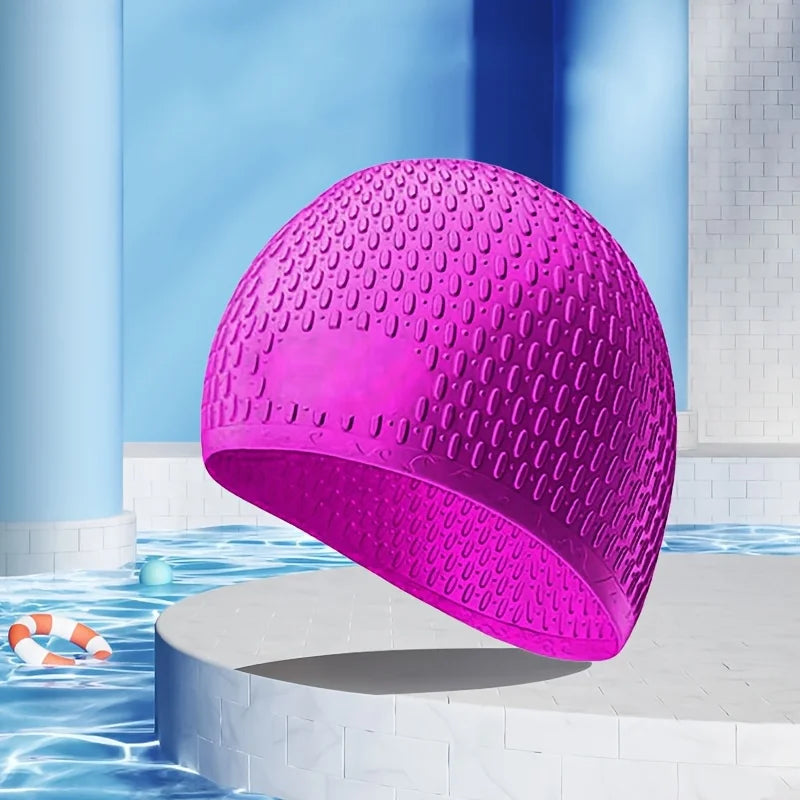 Unisex Silicone Swim Cap – Waterproof, Non-Slip, High Elasticity Silicone Swim Cap Babs PURPLE
