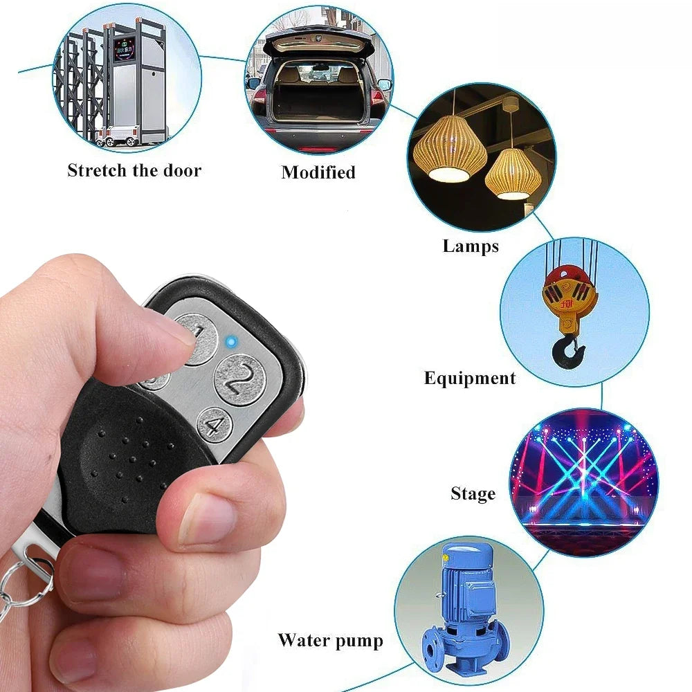 433MHz 4-Button Garage Door Remote Duplicator | Universal Clone Garage Remote Duplicator Babs