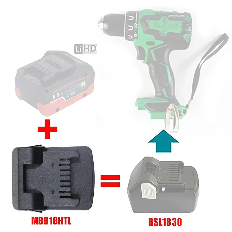 Metabo 18V Battery Adapter for Makita DeWalt Bosch Milwaukee Battery Adapter Babs