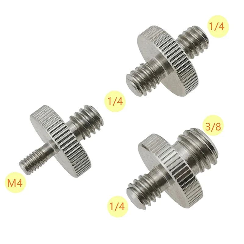 1/4" to 3/8" Double Male Screw Adapter for Tripod & Camera Camera Screw Adapter Babs