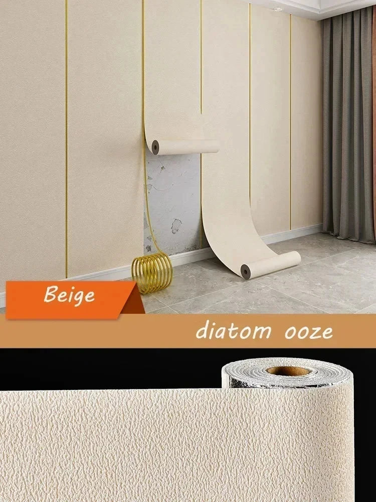 3D Self-Adhesive XPE Wall Panel – Waterproof & Insulating Self-Adhesive Wallpaper Babs Diatom beige 1000cmx50cm