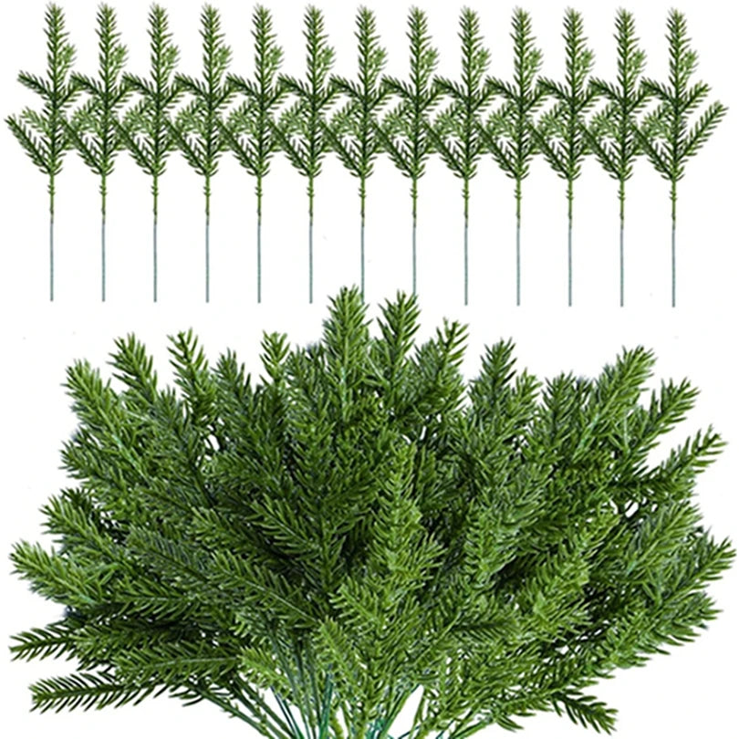 Artificial Pine Needle Branches 20/40pcs – Christmas Tree Decor Artificial Pine Branches Babs