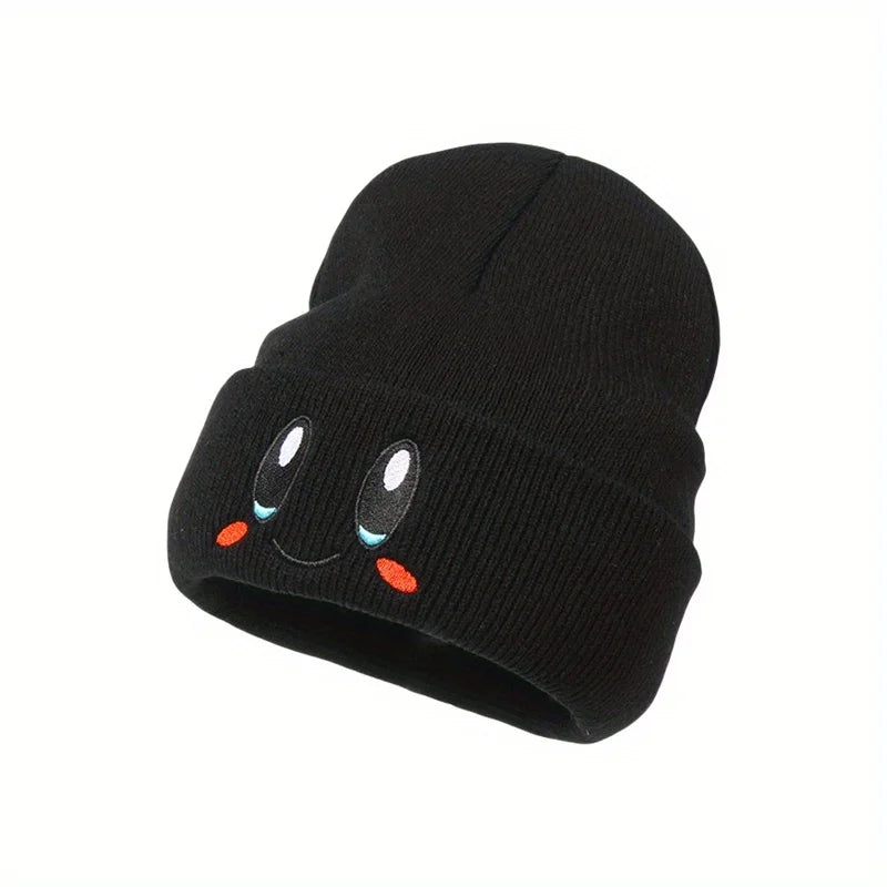 Big Eye Cartoon Knit Beanie – Unisex Winter Skull Cap Hat Knit Beanie Hat Babs black