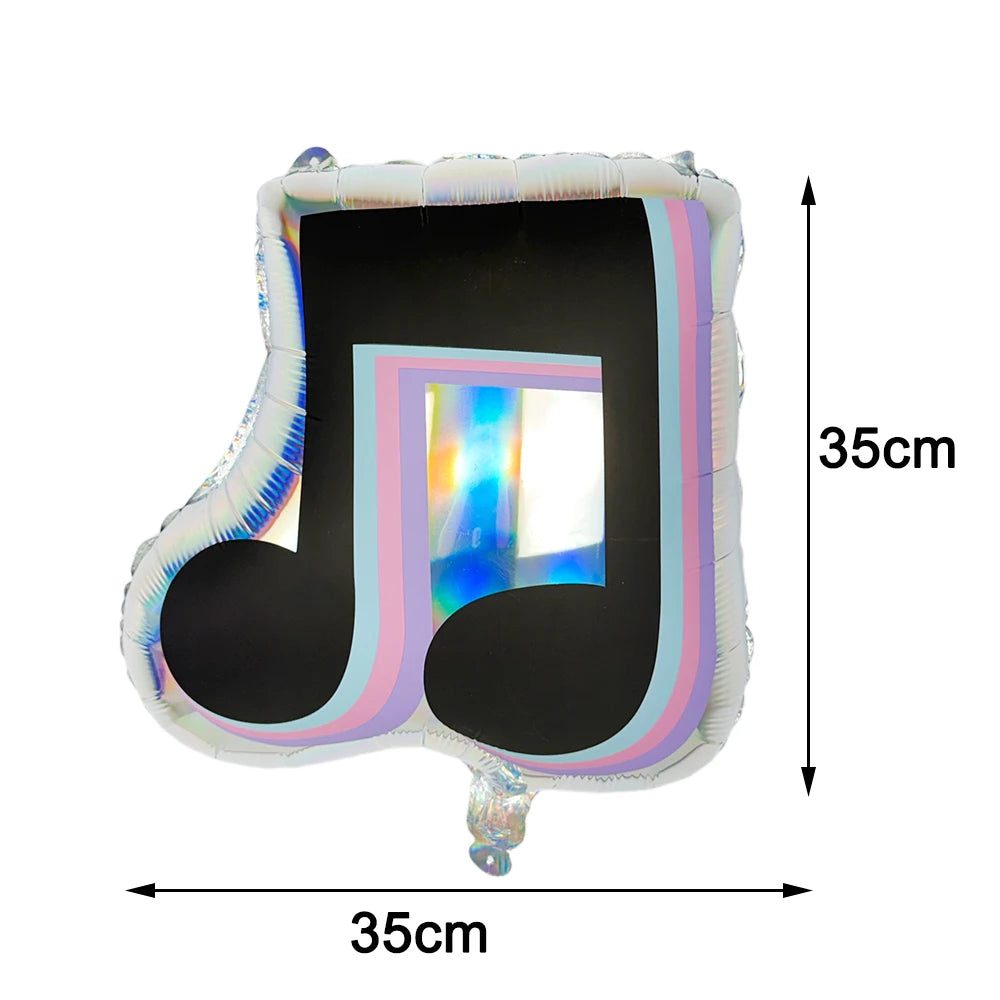 Music Note Party Supplies – Tableware Kit & Foil Balloons Party Supplies Kit Babs 1pc