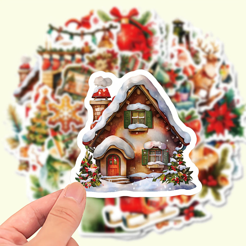 50 Christmas Vinyl Stickers – Laptops, Bottles & More Vinyl Sticker Pack Babs