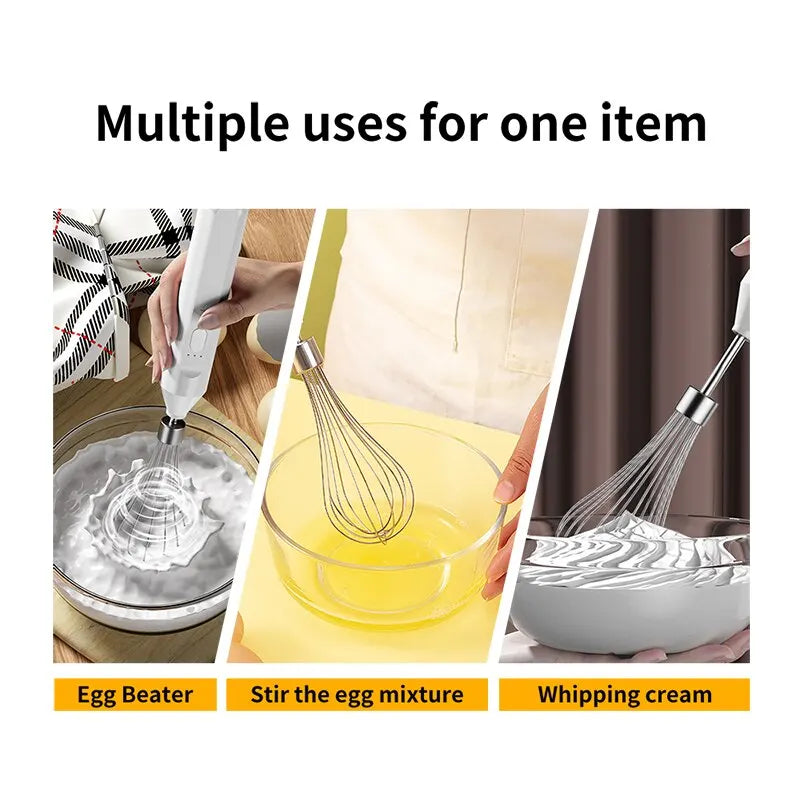 Electric Handheld Milk Frother & Egg Beater – USB Rechargeable Electric Milk Frother Babs