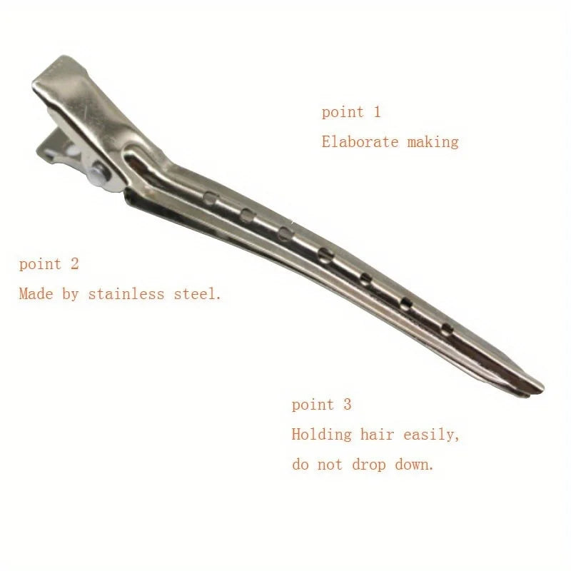 10pcs Stainless Steel Duckbill Hair Sectioning Clips & Clamps Hair Sectioning Clips Babs