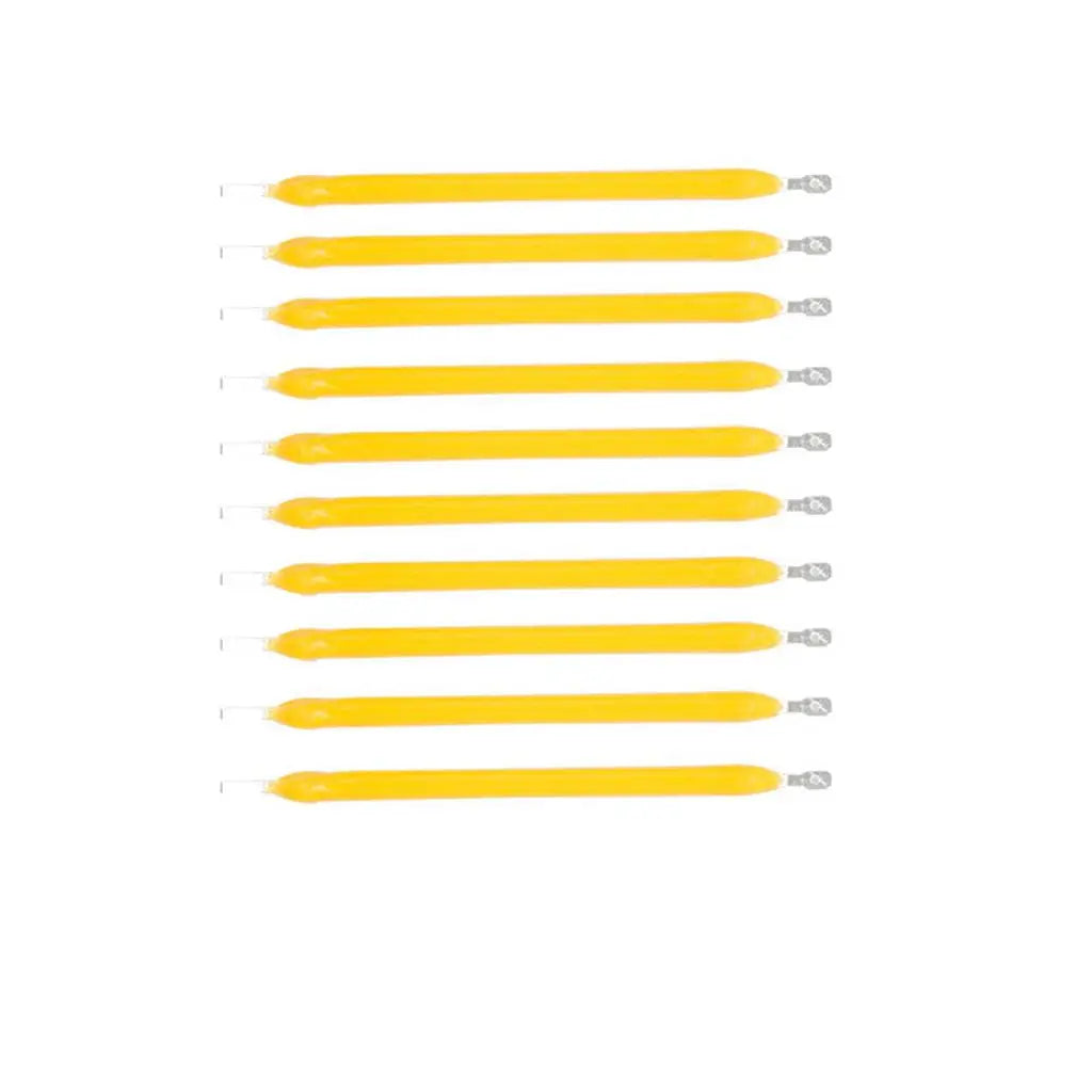 38mm LED Filament Light Beads 10pcs – 3V Bulb Repair Parts LED Filament Beads Babs Yellow
