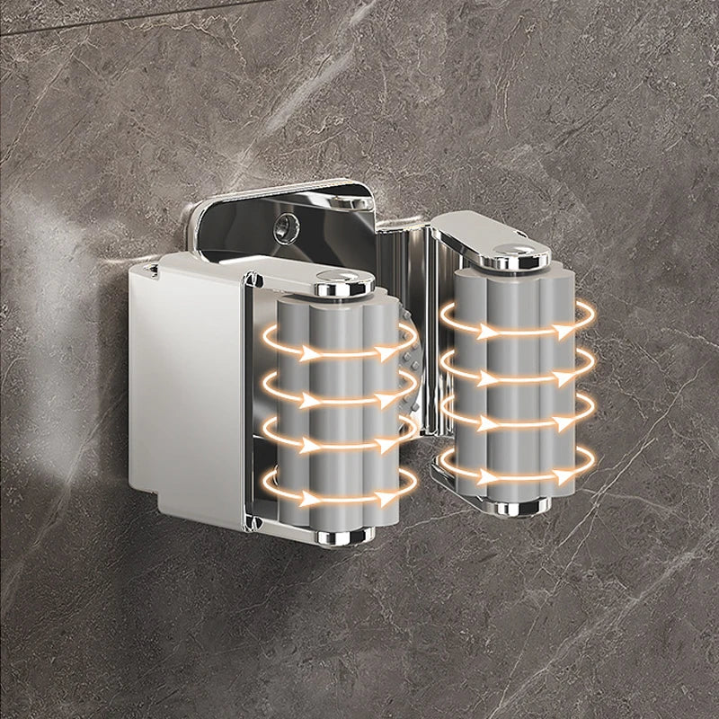 Stainless Steel Wall-Mounted Mop & Broom Clip Holder Rack Mop Broom Holder Babs