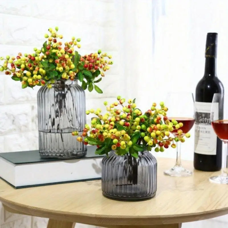 2Pcs Mini Artificial Berry Foam Flowers – Christmas & Wedding Decor Artificial Floral Decor Babs