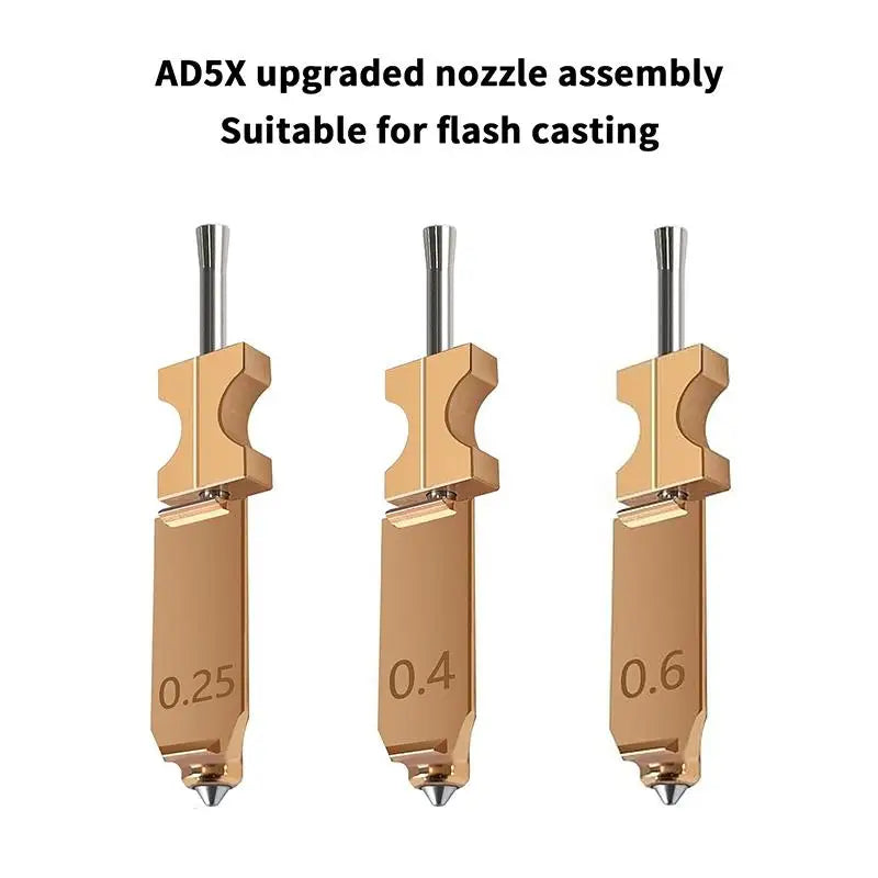 Flashforge AD5X Detachable Nozzle Upgrade 0.25–0.8mm | HUXUAN 3D Printer Nozzle Babs