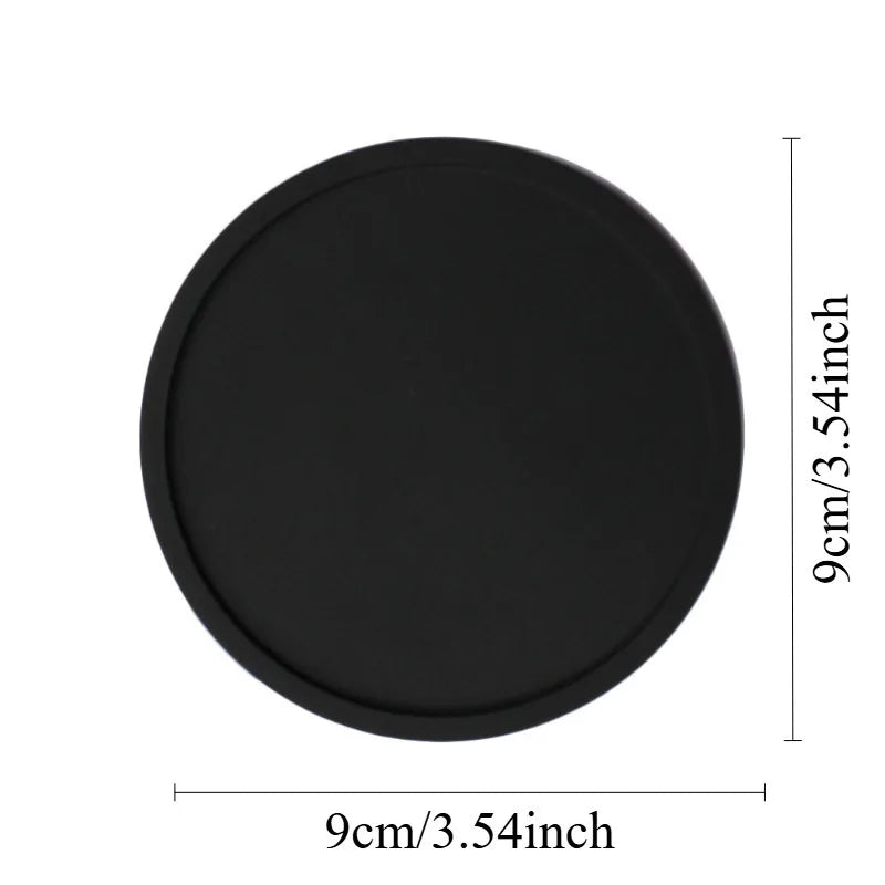 Non-Slip Silicone Drink Coasters – Black Set of 2 or 4 Drink Coaster Set Babs