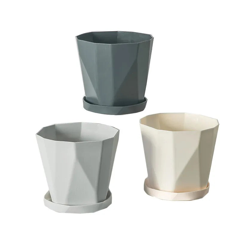 Nordic Minimalist Succulent Plastic Flower Pot – Thickened Decorative Flower Pot Babs