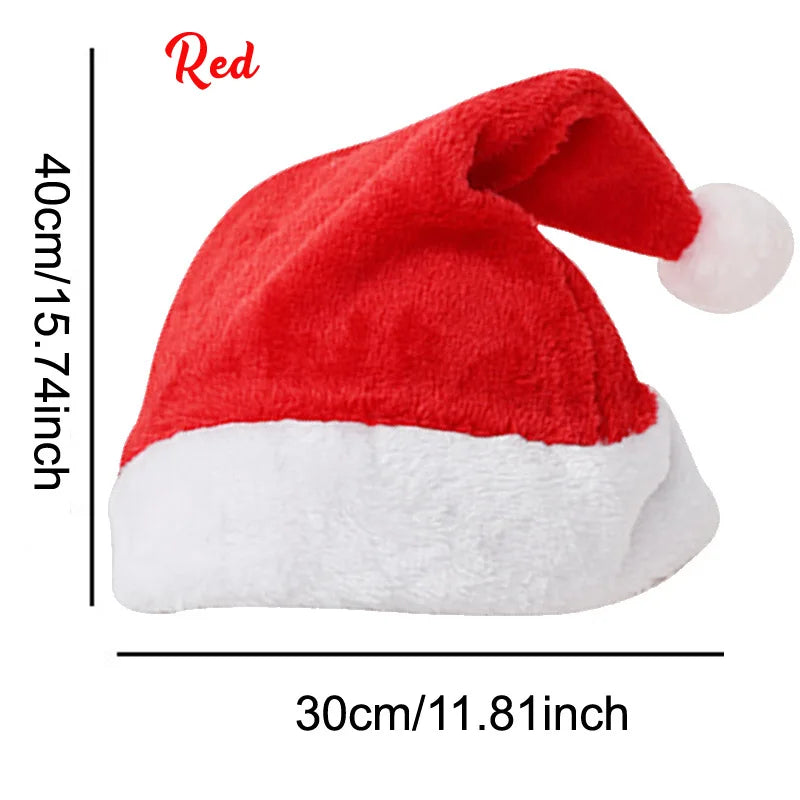 Velvet Border Christmas Hat for Adults & Kids – Santa Style Christmas Hat Babs