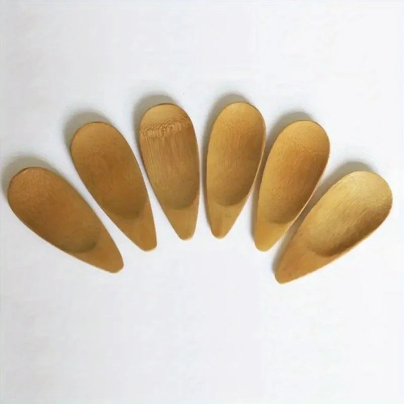 Mini Bamboo Spoon – Compact Tea Coffee & Jam Teaspoon Bamboo Kitchen Spoon Babs