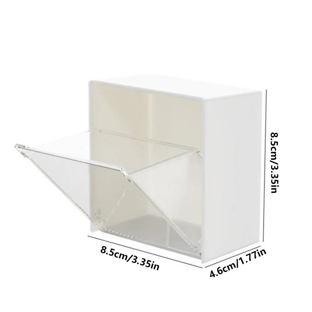 Wall-Mount Cotton Swab & Makeup Organizer Storage Box Bathroom Storage Box Babs 1pcs