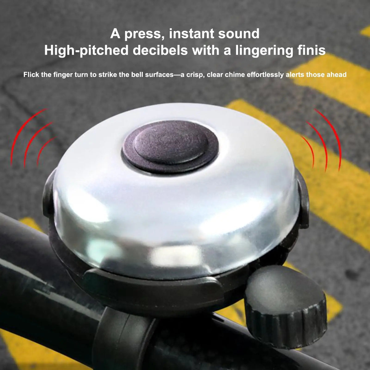 100dB Loud Bicycle Bell – Alloy Cycling Ring Horn, Universal Fit Bicycle Bell Babs