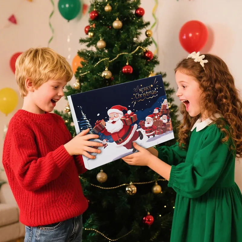 24-Grid Christmas Advent Calendar DIY Fillable Gift Boxes for Kids Advent Calendar Set Babs