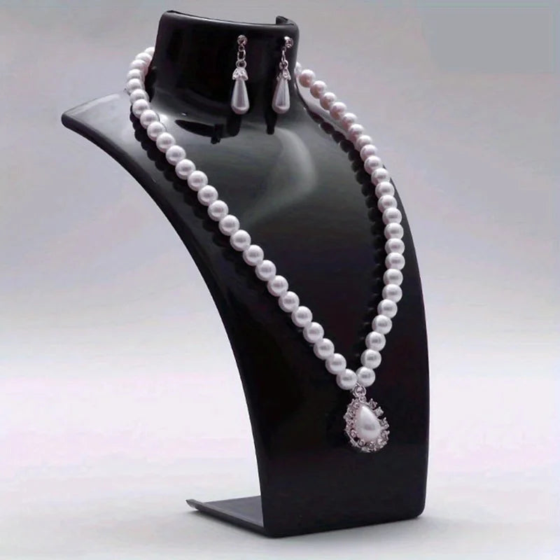 Acrylic Jewelry Display Stand – Necklace & Earring Rack Jewelry Display Stand Babs Black