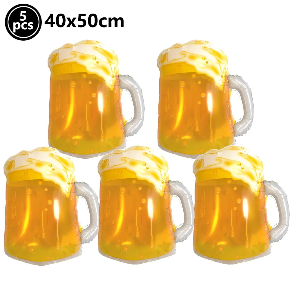 Summer Drink Foil Balloons – Beer, Wine & Cocktail Party Decor Party Foil Balloons Babs 5pcs 9 As pictures show