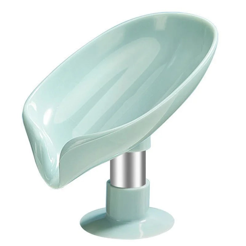 Leaf Soap Dish with Drain & Suction Cup | Bathroom Soap Holder Bathroom Soap Dish Babs Green