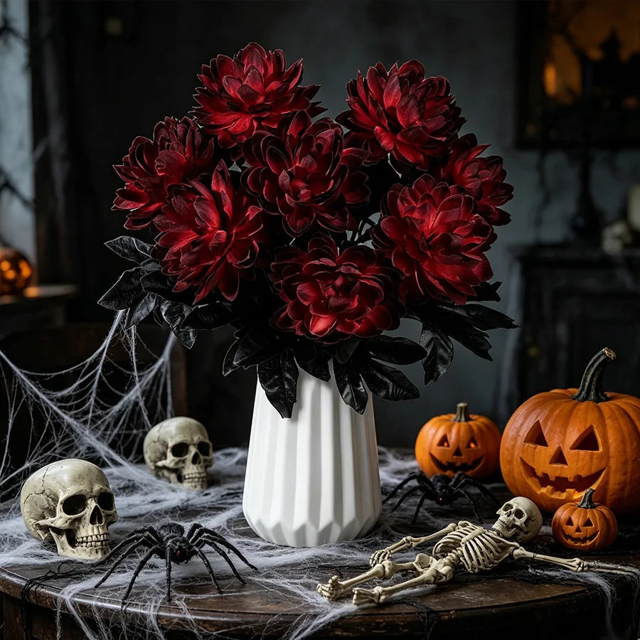 Artificial Dahlia Bouquet – Wedding, Party & Home Décor 5/10 Pcs Artificial Flower Bouquet Babs