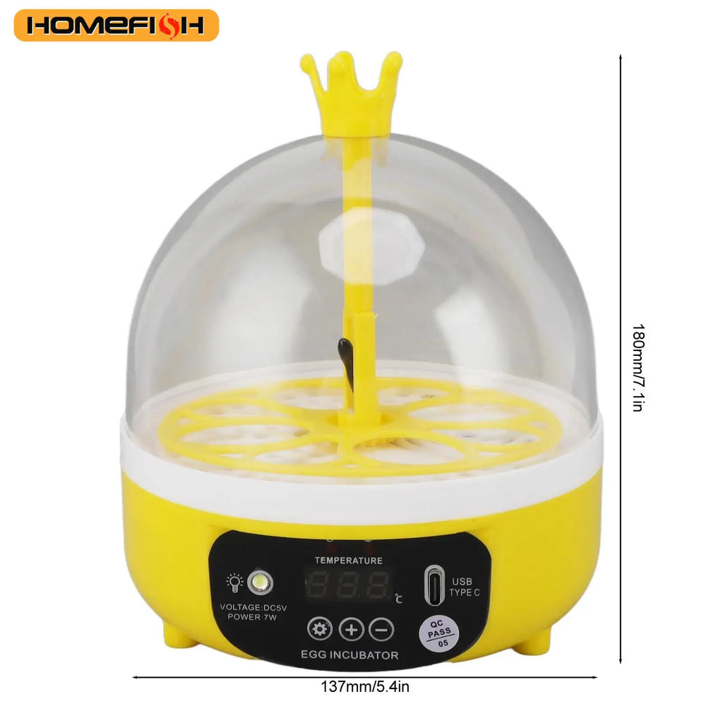 Mini 4-Egg Incubator – Auto Temp & Humidity Control Poultry Egg Incubator Babs