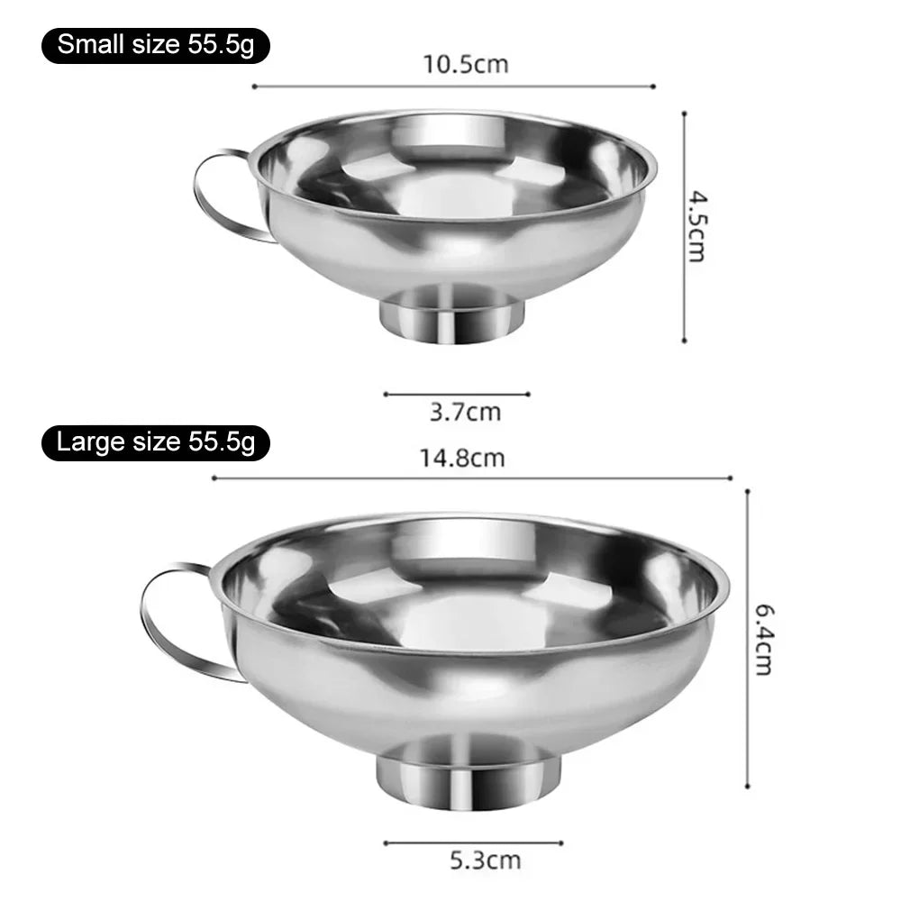 Stainless Steel Wide Mouth Canning Funnel – 2 Sizes Kitchen Canning Funnel Babs