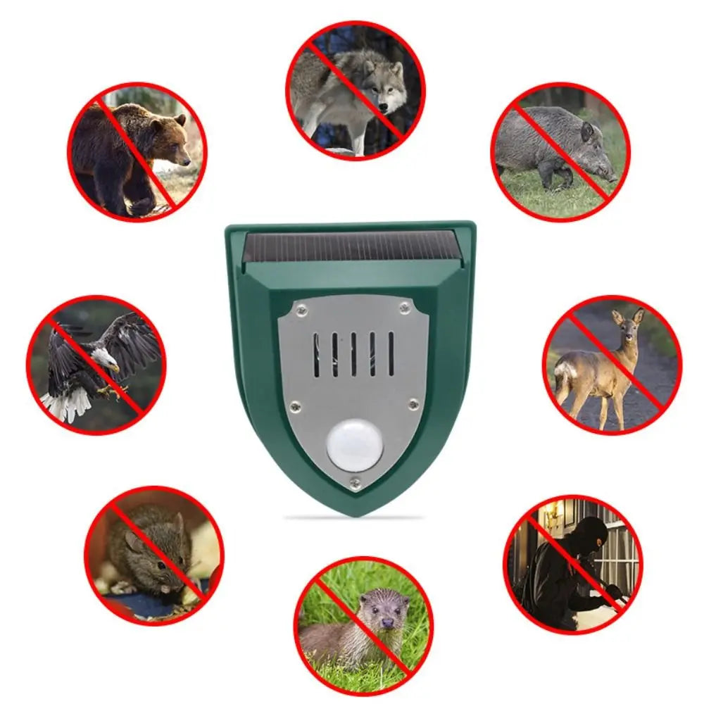 Solar Motion Sensor Alarm & Waterproof Animal Repeller Solar Security Alarm Babs
