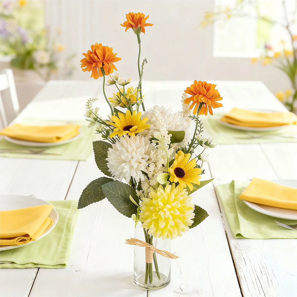 Silk Artificial Chrysanthemum Bouquet – Wedding & Home Décor Artificial Flower Bouquet Babs