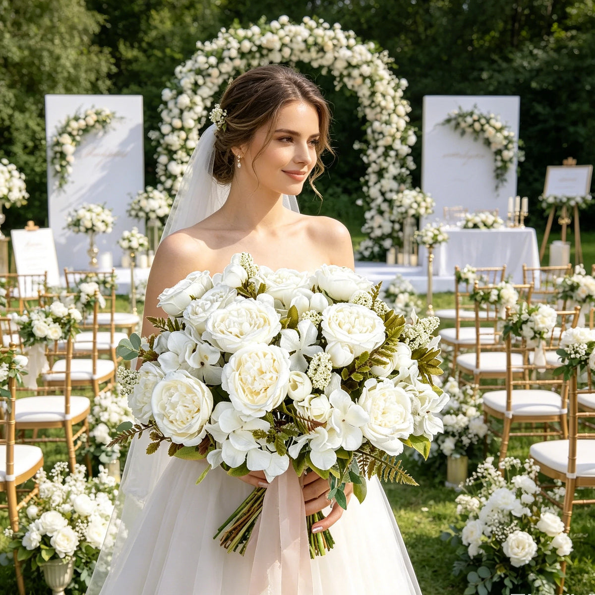 Silk Peony Hydrangea Artificial Flowers – Wedding & Home Décor Artificial Silk Flowers Babs