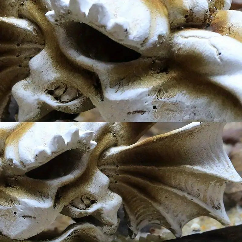 Resin Dinosaur Skull Aquarium & Reptile Habitat Decoration Aquarium Ornament Babs