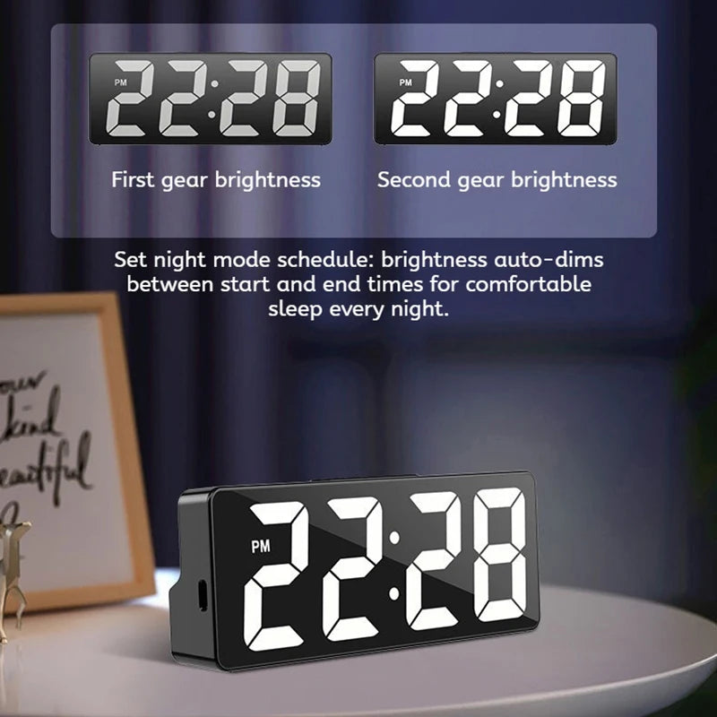 LED Digital Alarm Clock – Voice Control, USB or Battery LED Alarm Clock Babs