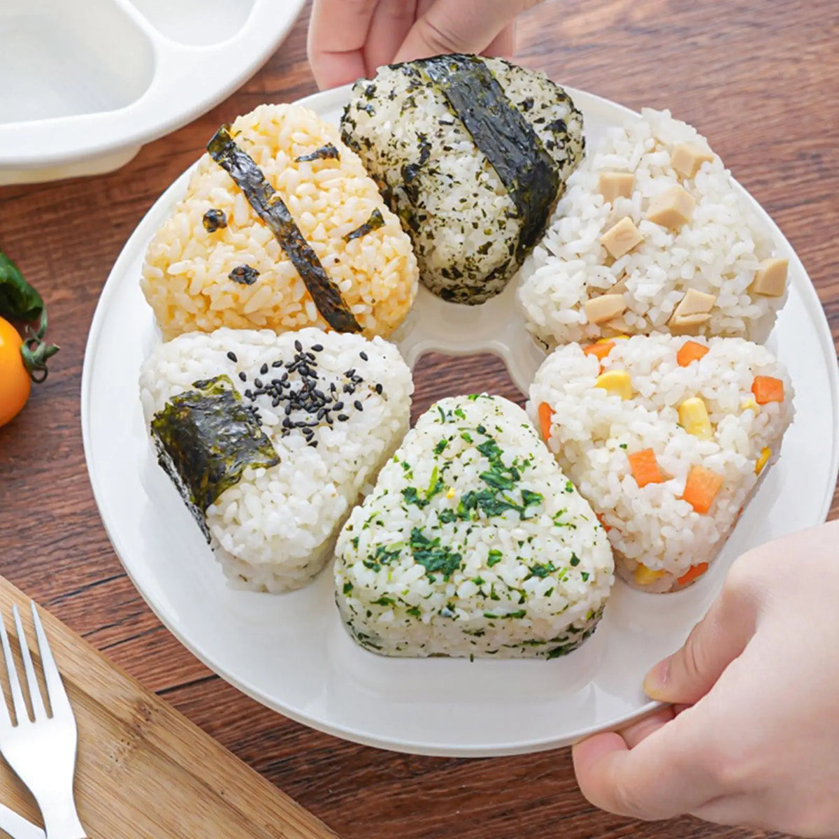 Onigiri Triangle Rice Ball Mould – 6-Cavity Sushi Making Kit Sushi Rice Ball Mould Babs