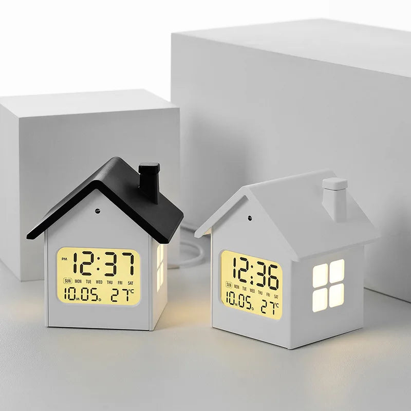 Creative Digital Alarm Clock – Kids' Bedside House Table Clock Digital Alarm Clock Babs