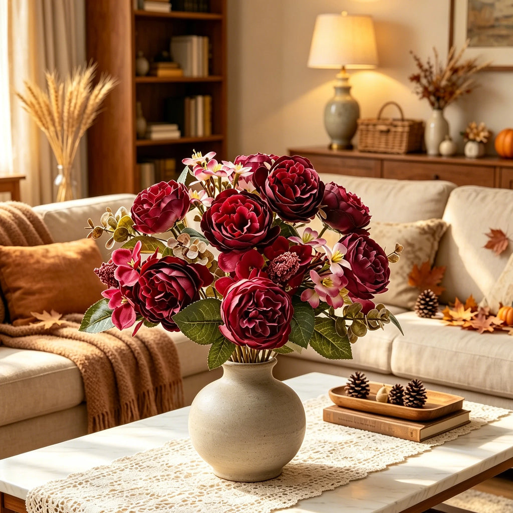 Silk Peony Artificial Flowers – Wedding, Home & DIY Decor Artificial Silk Flowers Babs