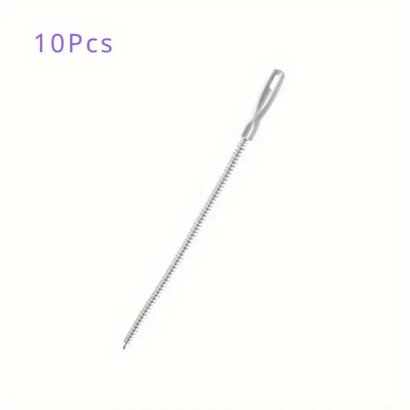 Flexible Long Pipe Cleaning Brush 10 Pack – Drains & Sewers Drain Cleaning Brush Babs White-10pcs