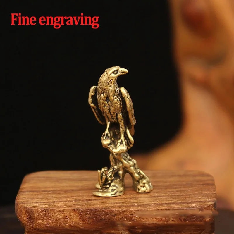2PCS Brass Eagle Figurines – Gold Mini Animal Statues Home Decor Brass Animal Figurine Babs