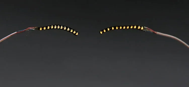 LED Light-Up False Eyelashes – Party, Club & Halloween LED False Eyelashes Babs yellow