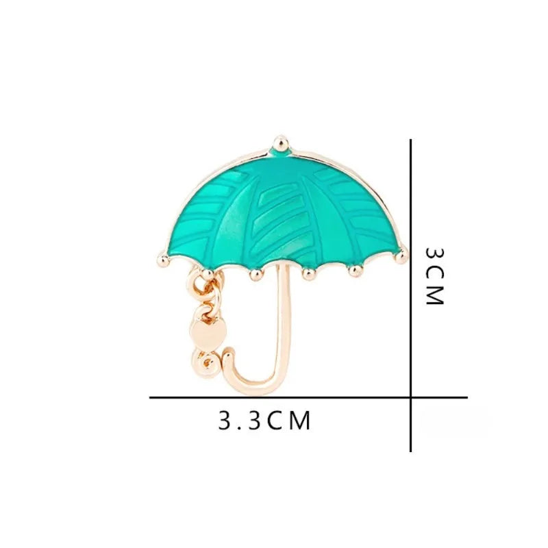 Enamel Umbrella Brooch Pin – Bling Collar Clip & Scarf Buckle Enamel Brooch Pin Babs