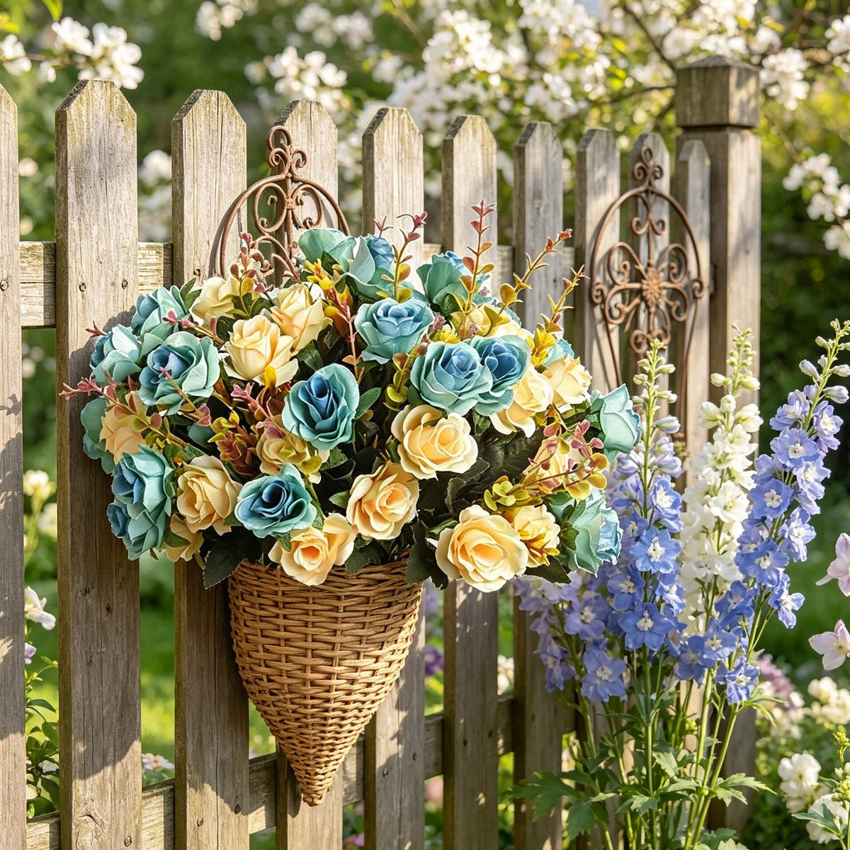 Silk Rose Artificial Flower Bouquet for Wedding & Home Décor Artificial Flower Bouquet Babs
