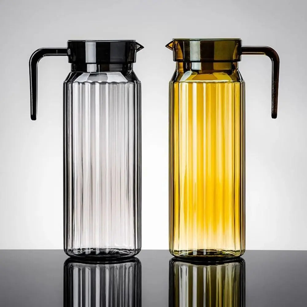 1100ml Striped Cold Water Pitcher – BPA-Free, Anti-Dust Lid Cold Water Pitcher Babs