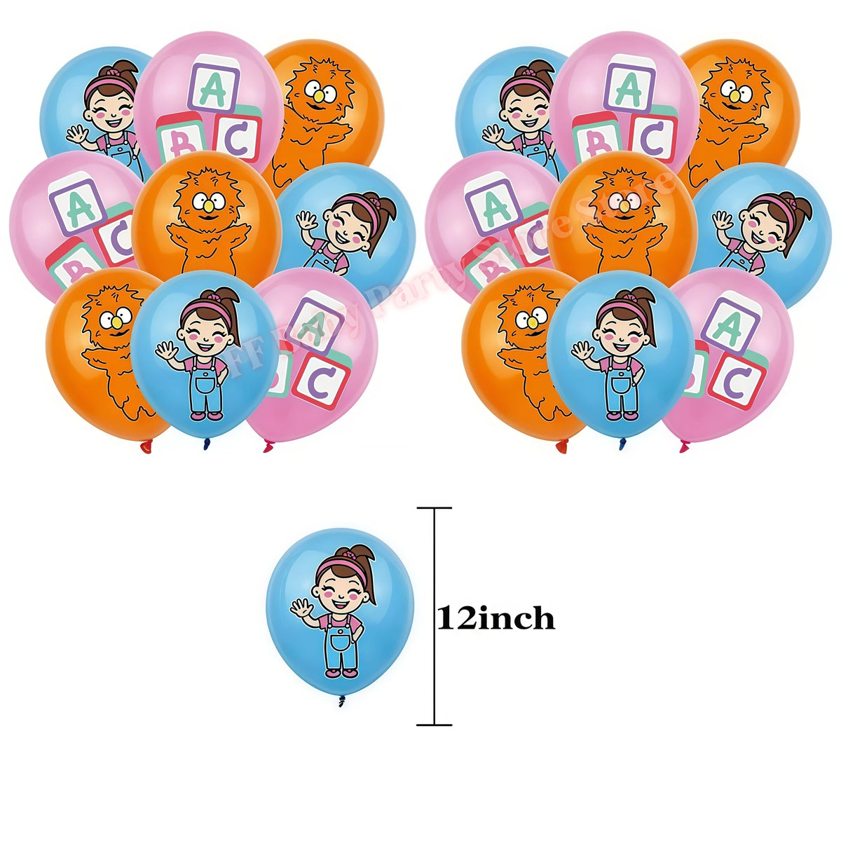 Kids Birthday Party Tableware Set – Cartoon Teacher Theme Party Tableware Set Babs 18pcs Balloons