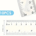 10-Pack Clear Plastic Straight Rulers – School & Office Supply Plastic Straight Ruler Babs 10pcs set